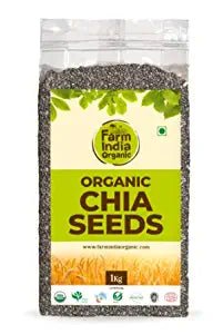 Organic Chia Seeds | USDA Organic | Vacuum Packed | 1 kg - Farm India Organic