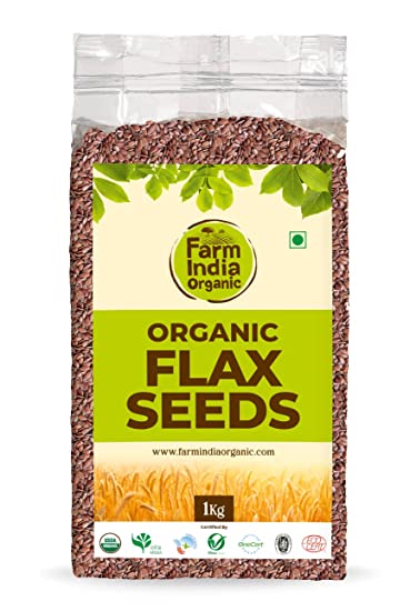 Organic Flax Seeds | USDA Organic | Vacuum Packed | 1 kg - Farm India Organic