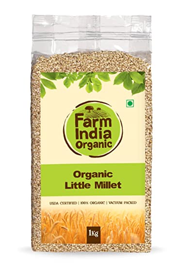 Organic Little Millet | USDA Organic | Vacuum Packed | 1 kg - Farm India Organic