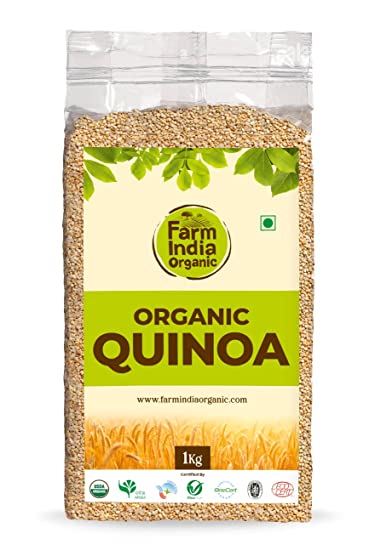 Organic Quinoa | USDA Organic | Vacuum Packed | 1 kg - Farm India Organic